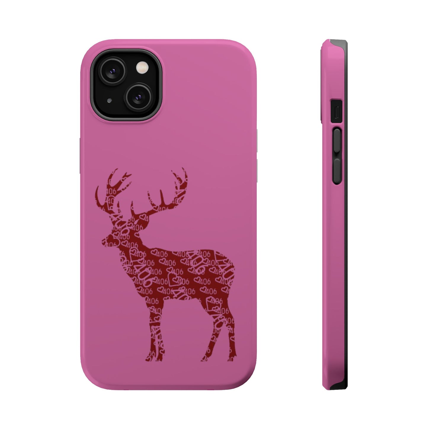 406  Magnetic Pink Tough Case - Maroon Deer