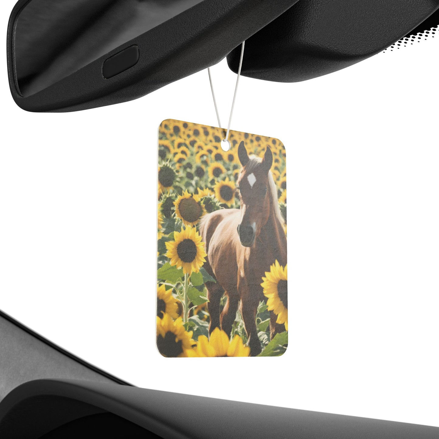 Car Air Freshener - Horse in Sunflowers