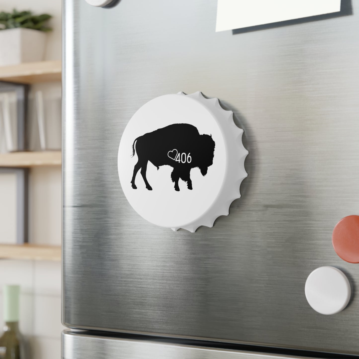 406  Magnetic Bottle Opener - Black Bison