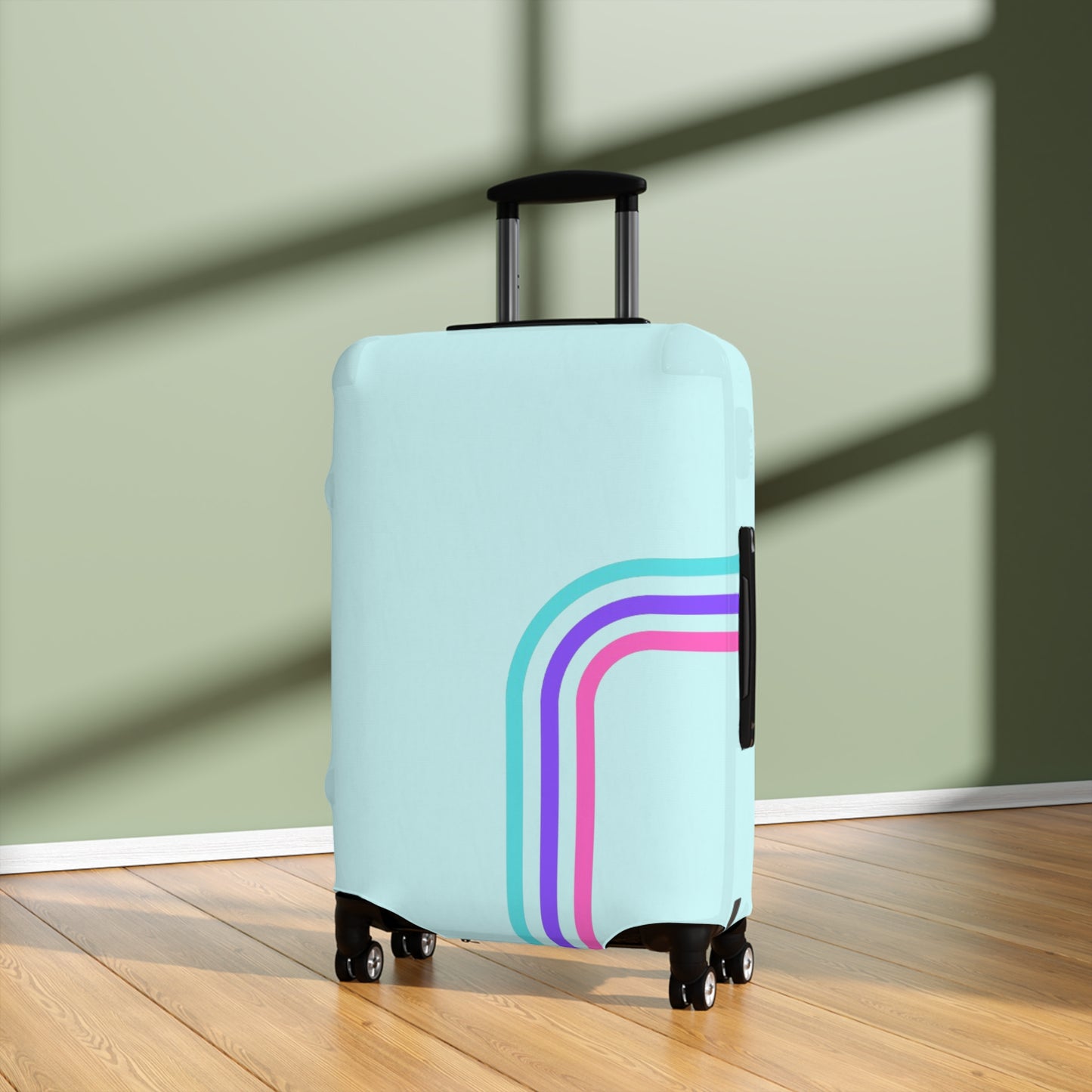 90's Inspired Luggage Cover - Mint Multicolor