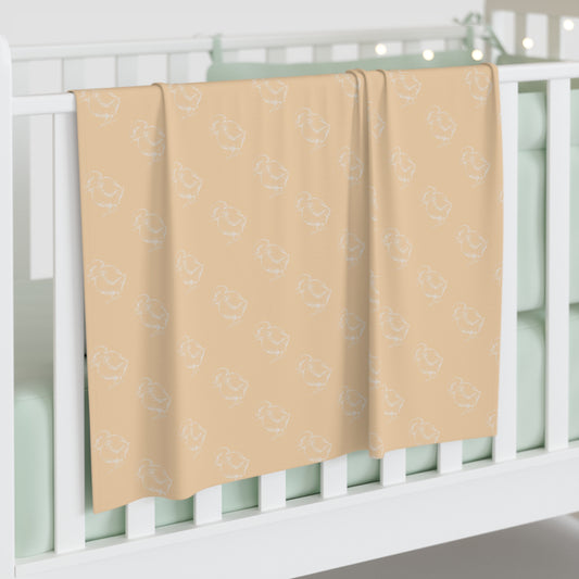 Barnyard Baby Swaddle Blanket - Chicks in Tanned Hide