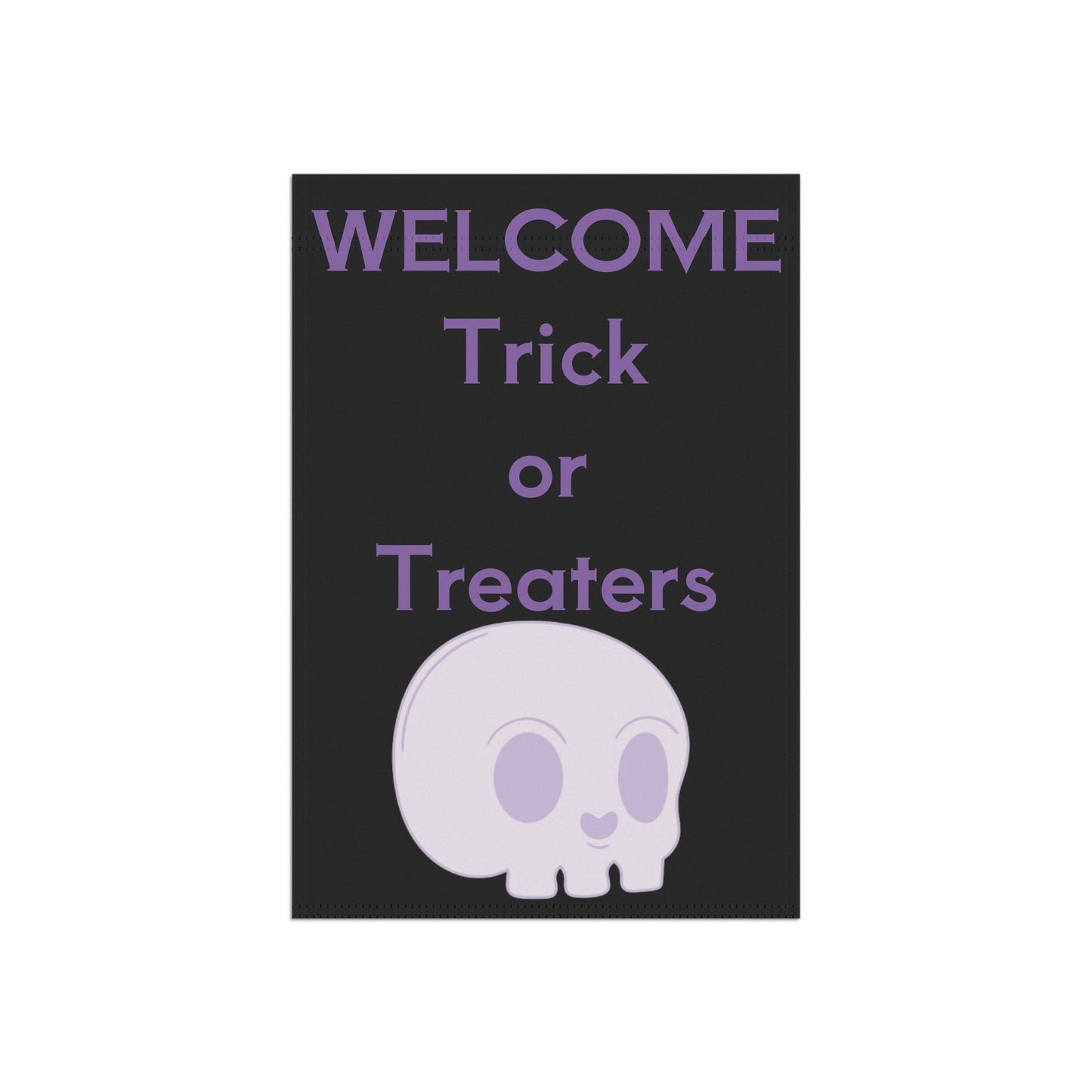 Halloween Garden & House Banner - Welcome Trick Or Treaters Skull