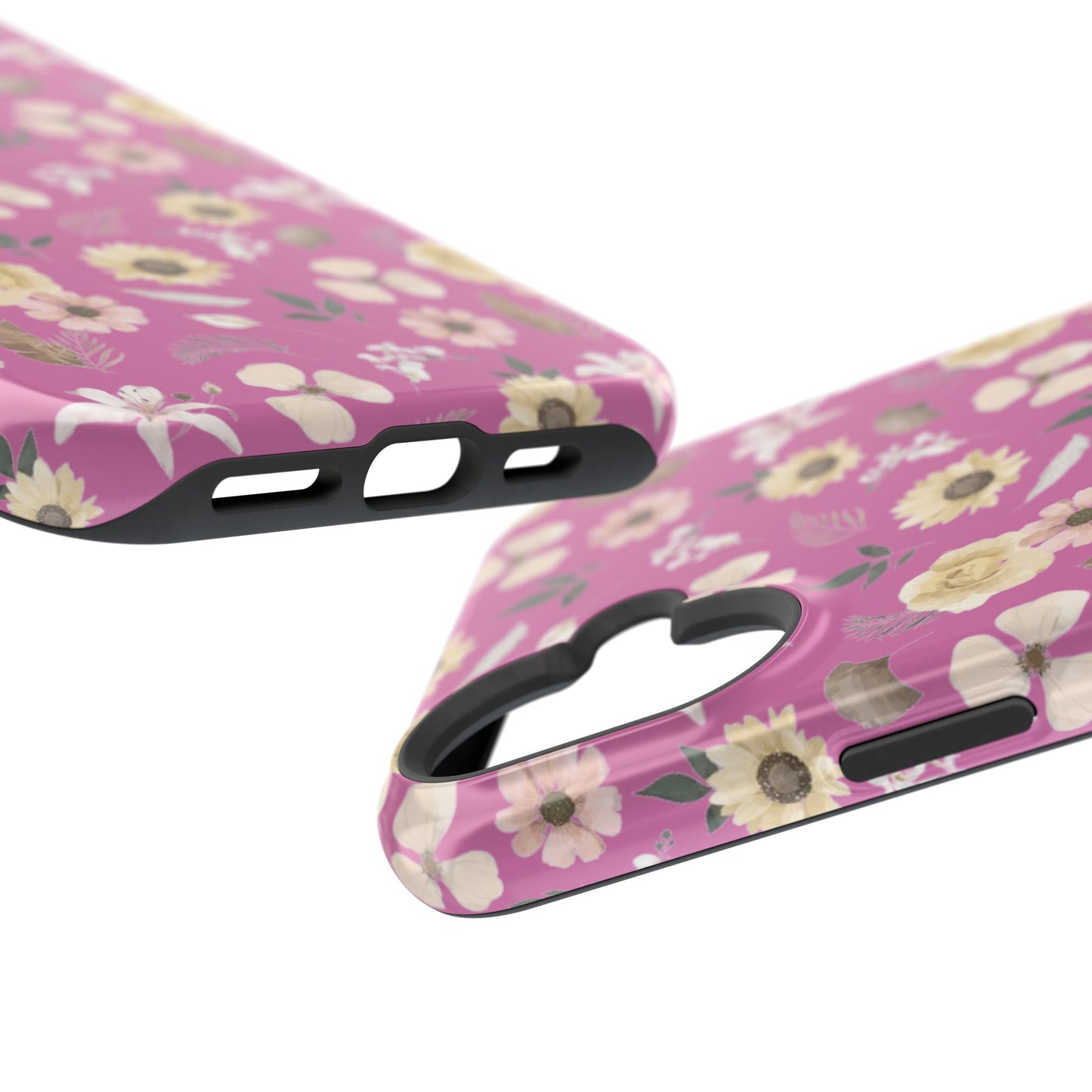 Phone Case - Impact-Resistant - Flower Child Multi & Pink