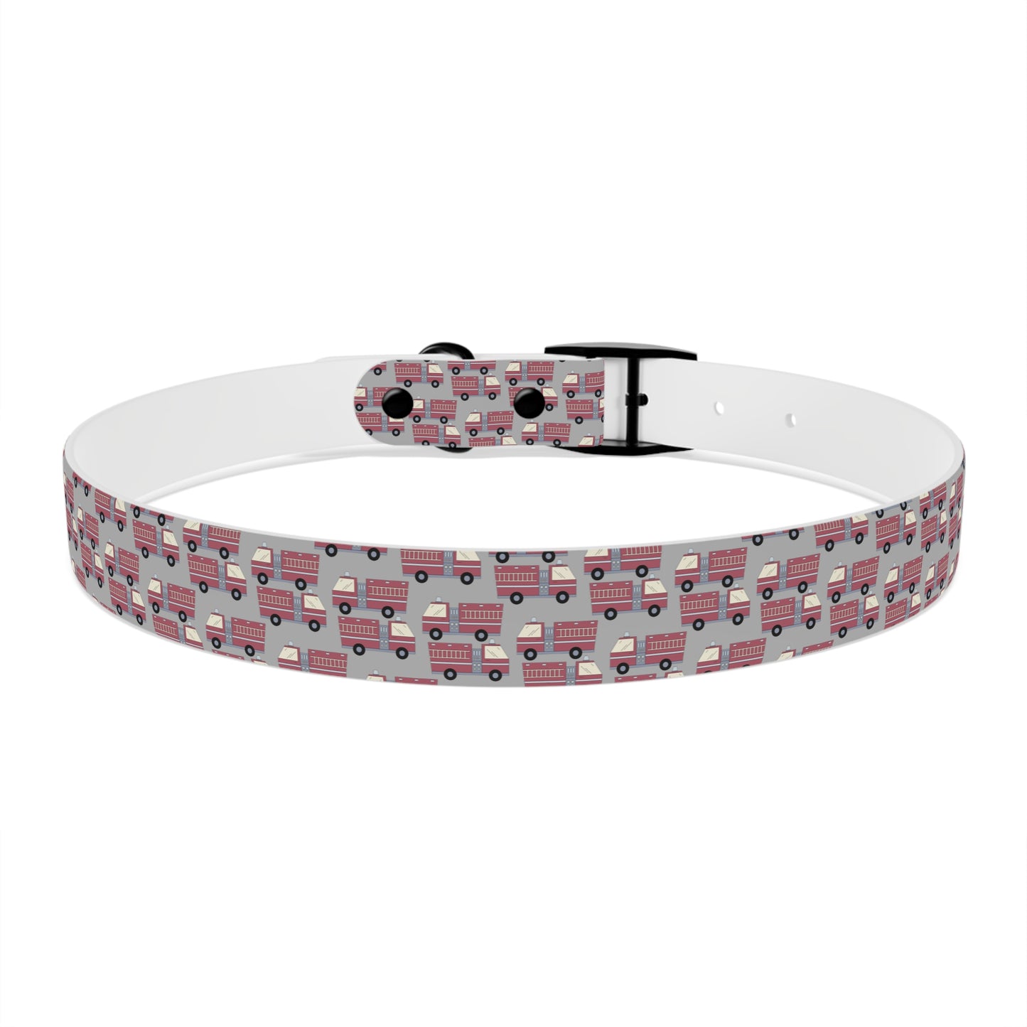 Dog Collar - Fire Trucks - Gry