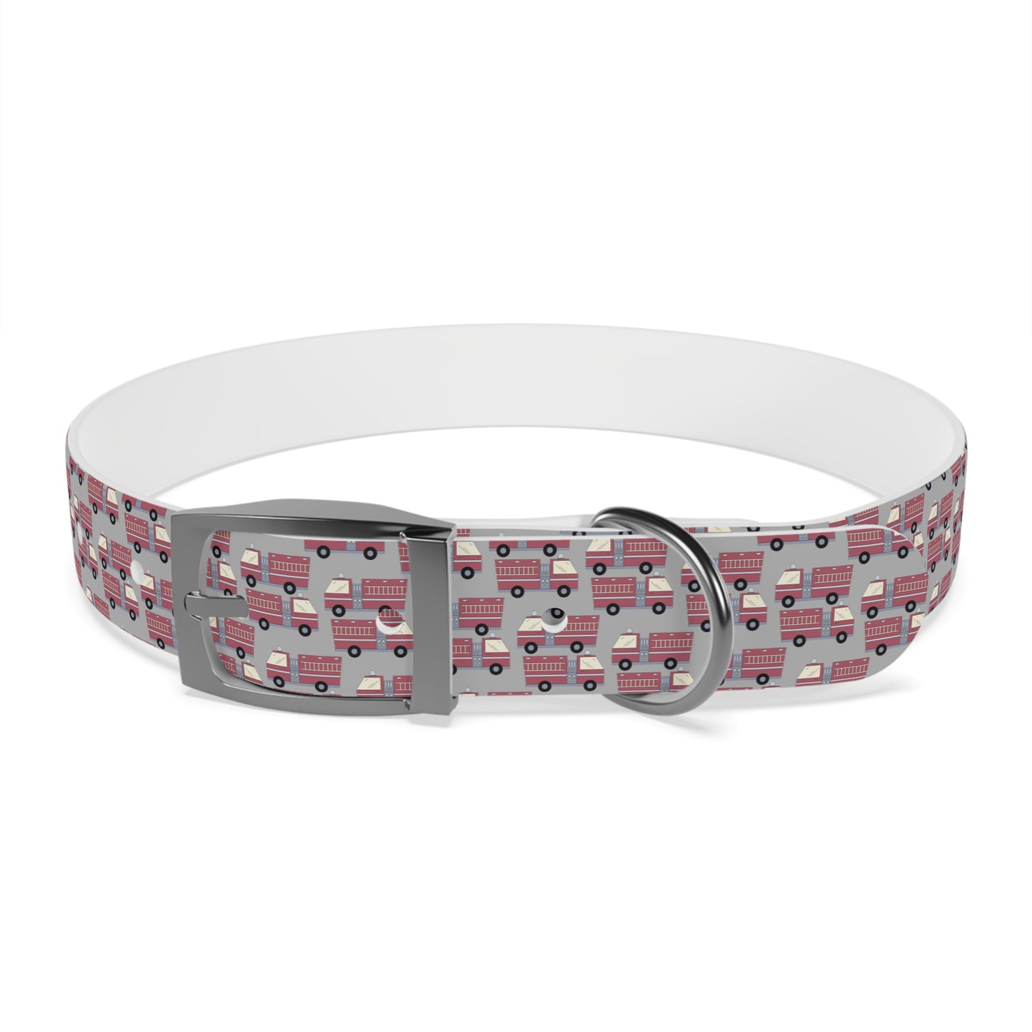 Dog Collar - Fire Trucks - Gry