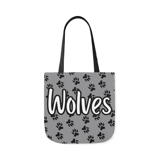 Sports Team Gray Canvas Tote Bag, 5-Color Straps - Wolves