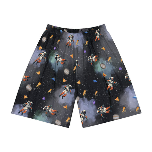 Men’s Sports Shorts (AOP) - Space Pizza