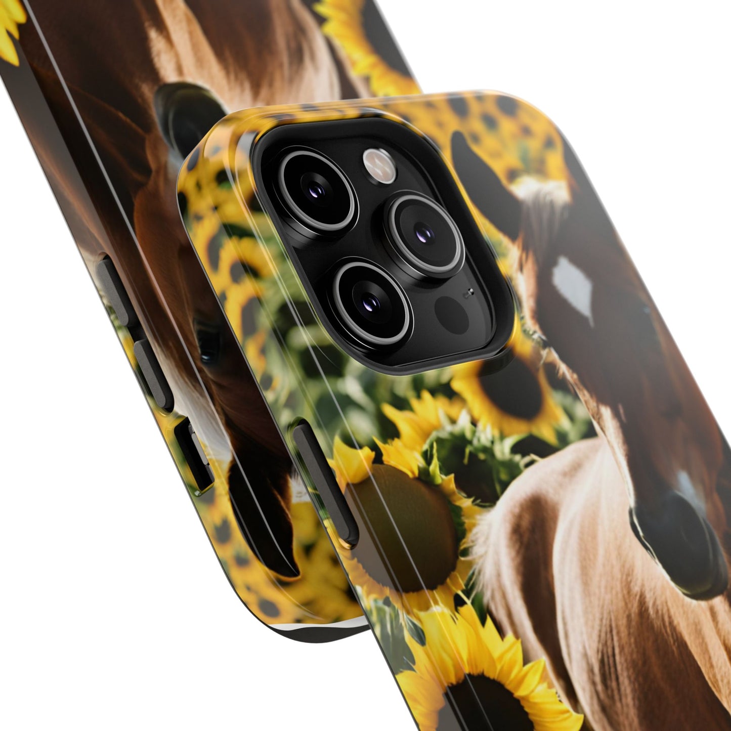 Phone Case - Impact-Resistant - Horse Sunflowers 2