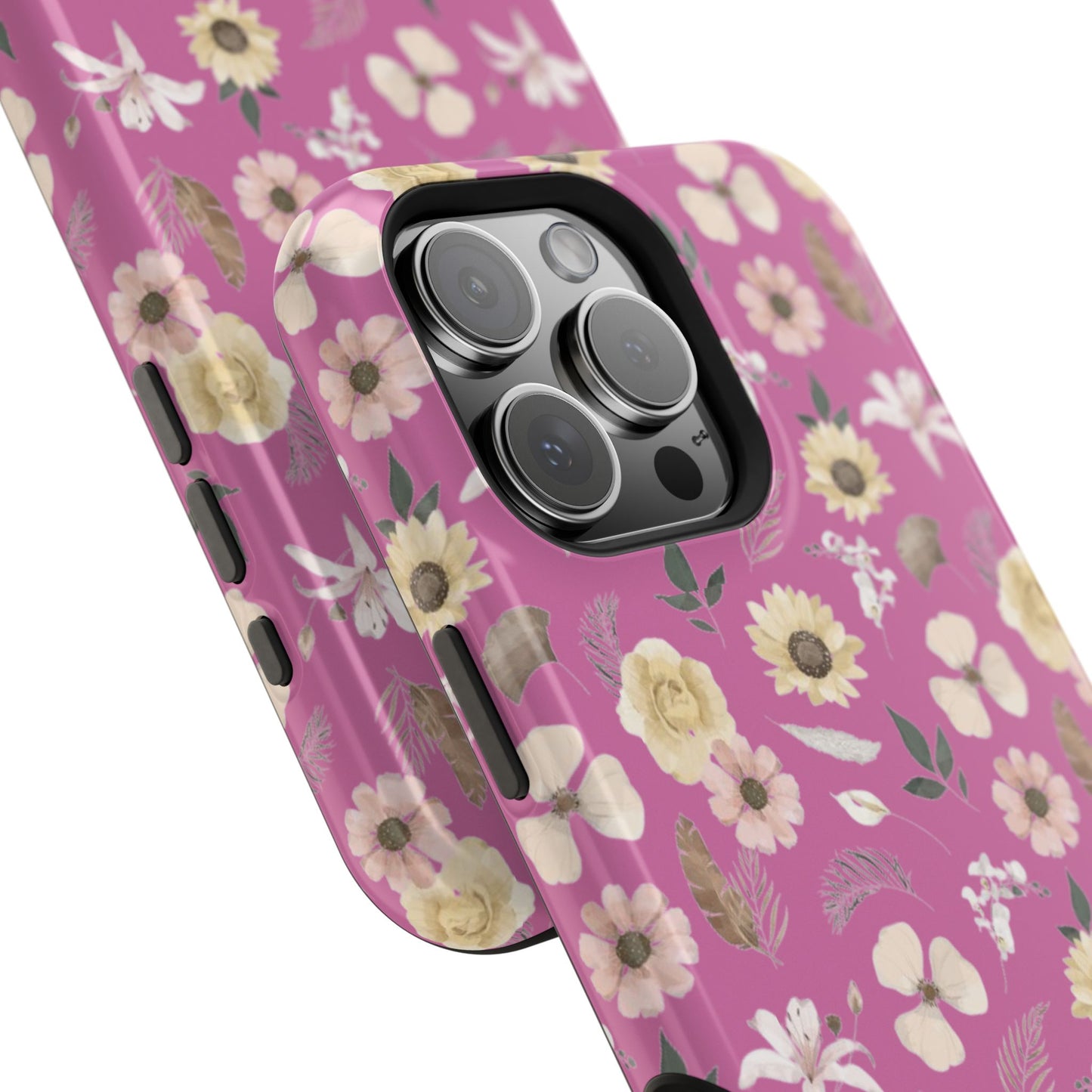 Phone Case - Impact-Resistant - Flower Child Multi & Pink