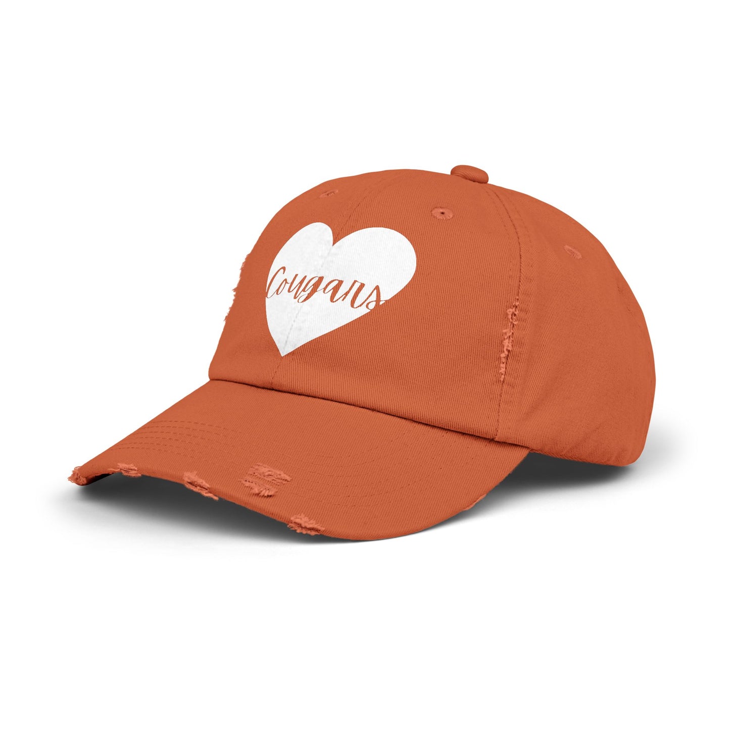 Generic Team Distressed Cap - Cougars Heart