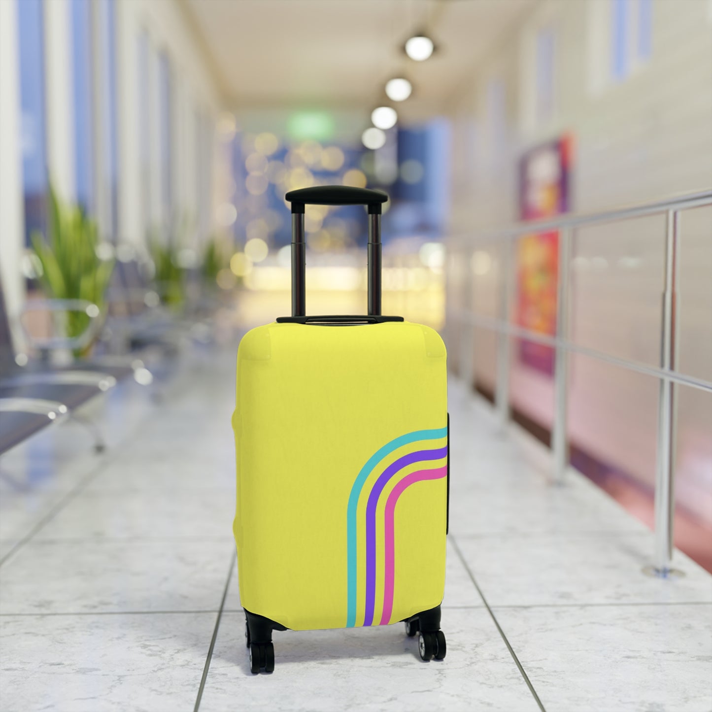 90's Inspired Luggage Cover - Banana Multicolor