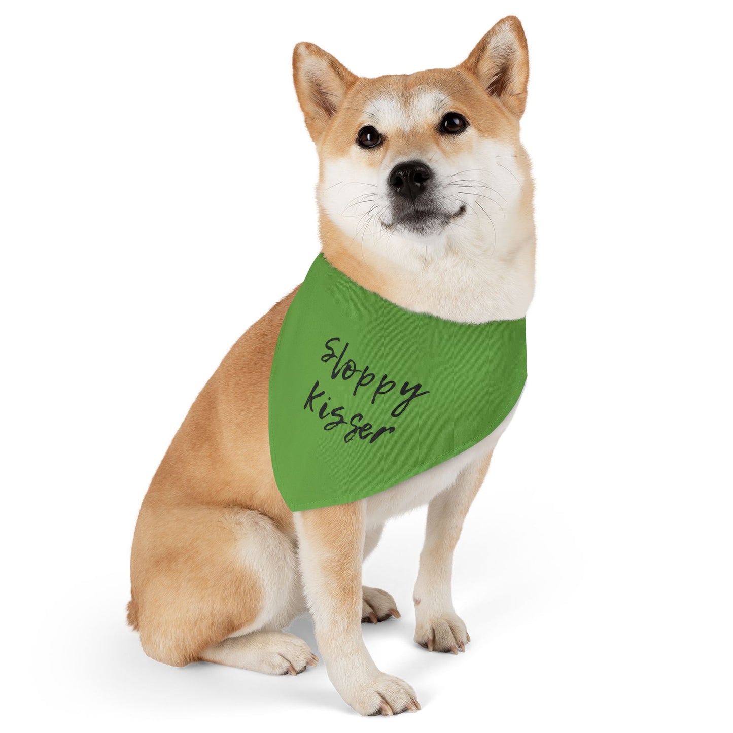 Pet Bandana Collar Green - Sloppy Kisser