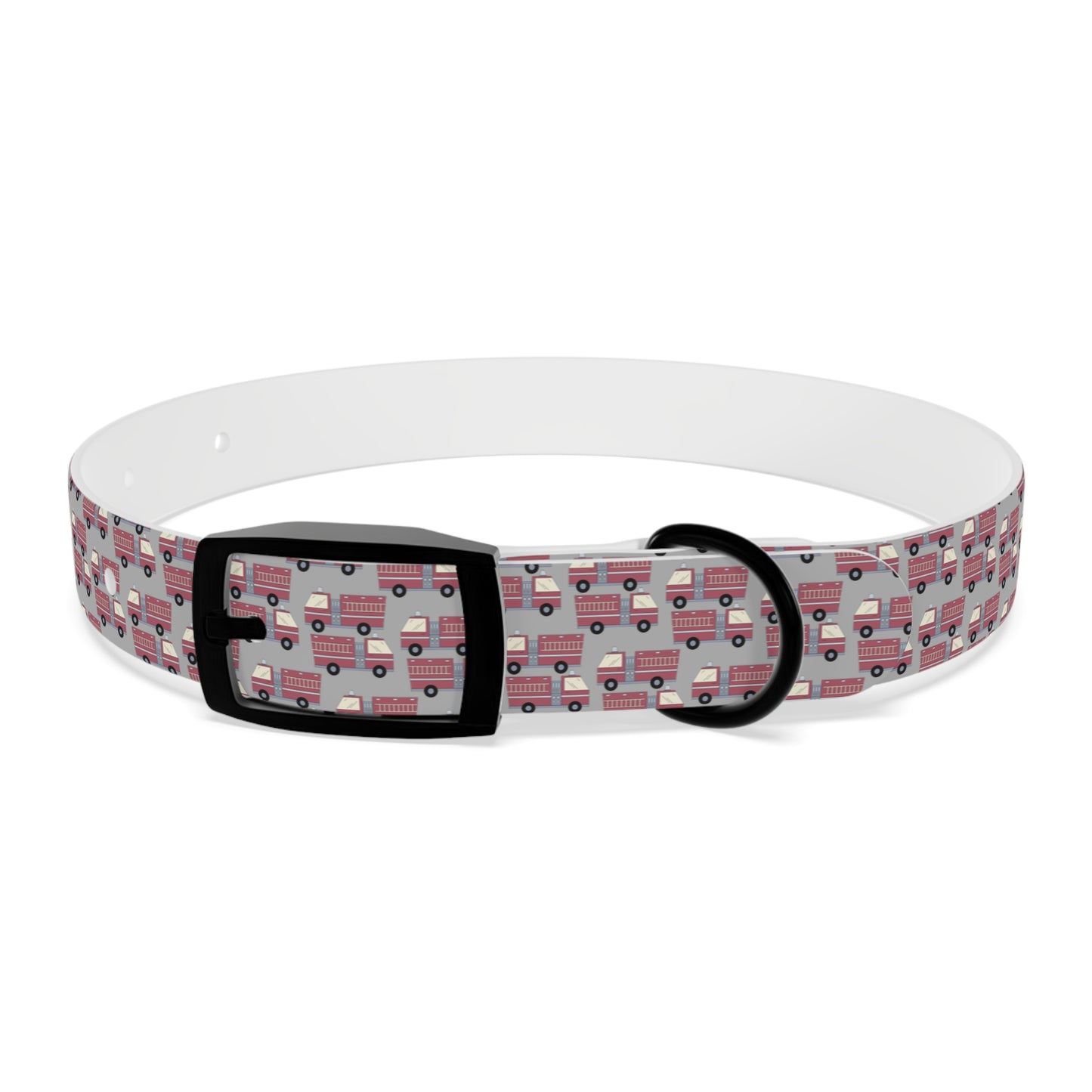 Dog Collar - Fire Trucks - Gry