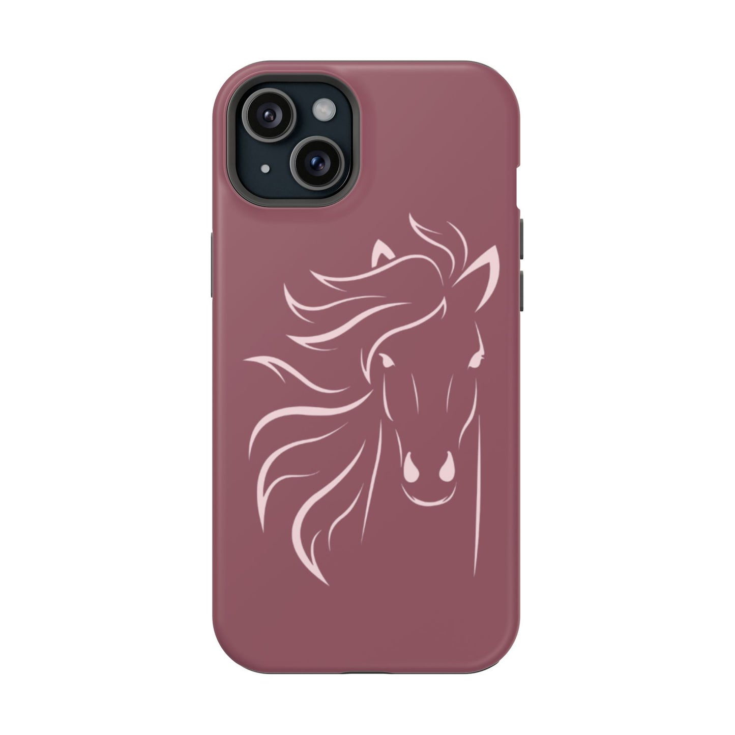 Phone - Magnetic Tough Cases - Pink Horse Outline