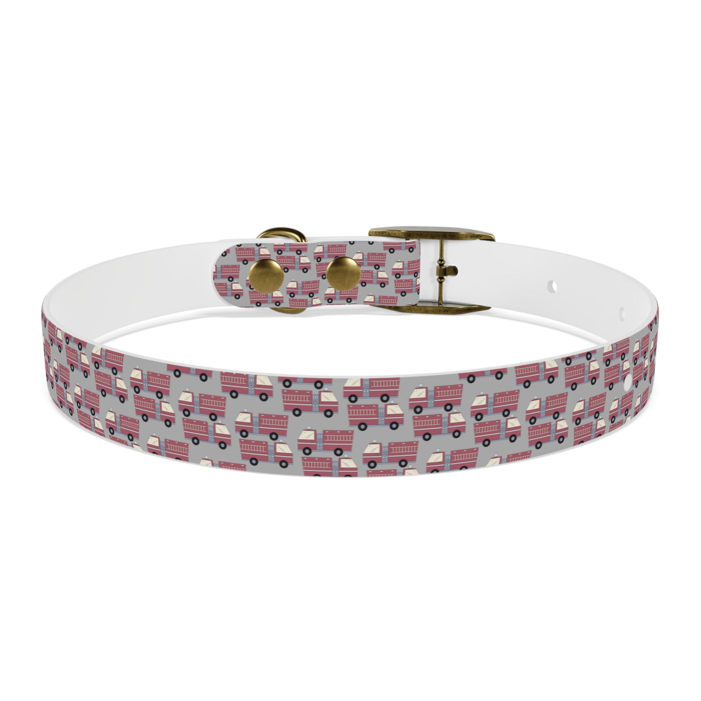 Dog Collar - Fire Trucks - Gry