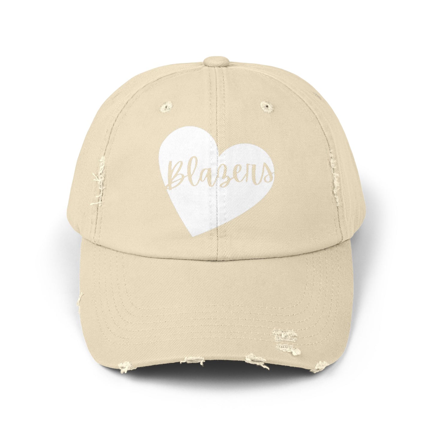 Generic Team Distressed Cap - Blazers Heart