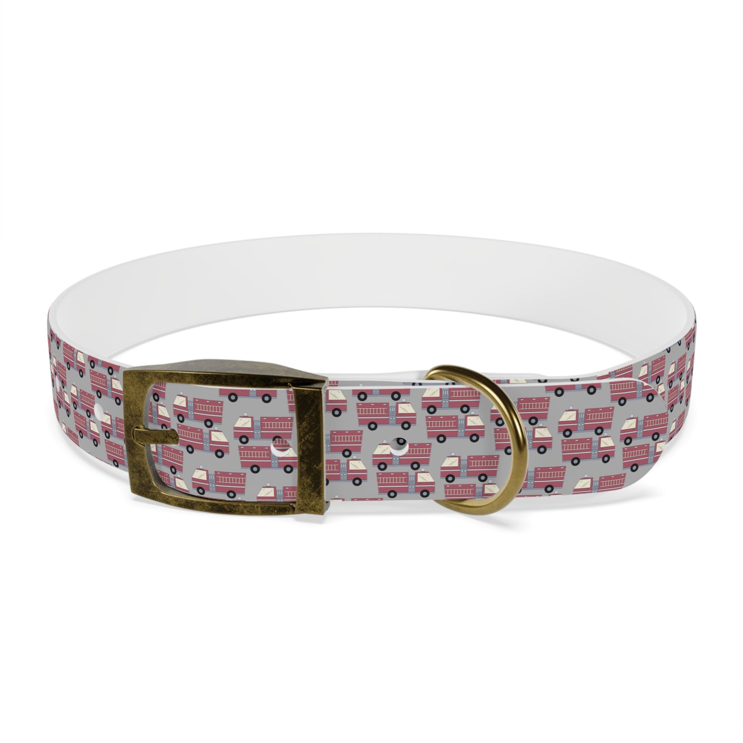 Dog Collar - Fire Trucks - Gry