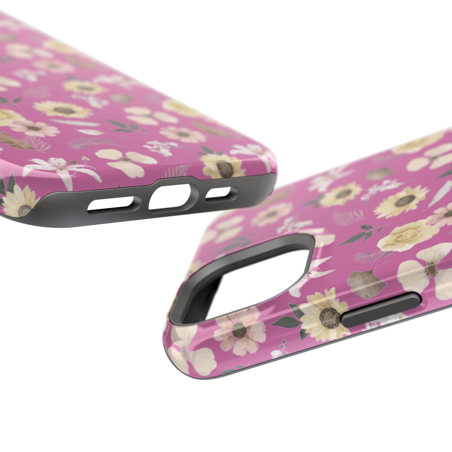 Phone Case - Impact-Resistant - Flower Child Multi & Pink