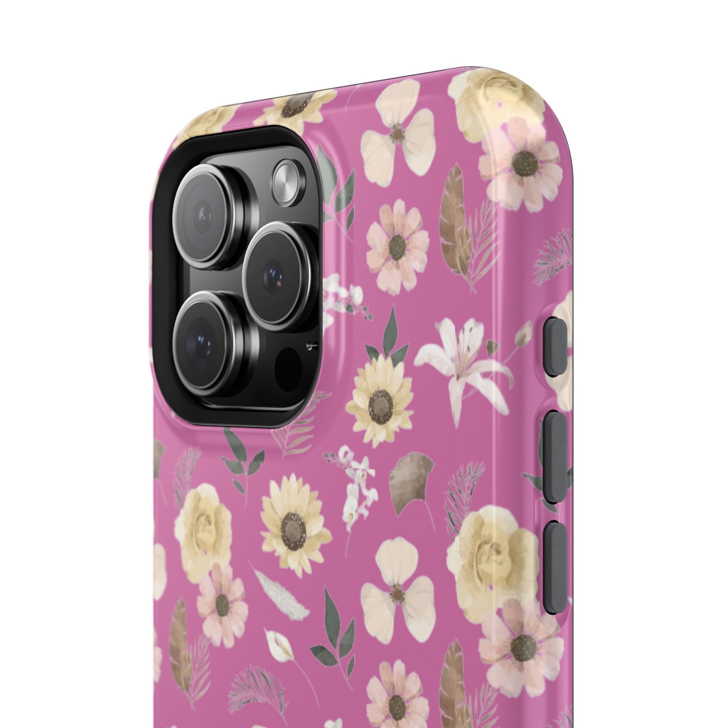 Phone Case - Impact-Resistant - Flower Child Multi & Pink