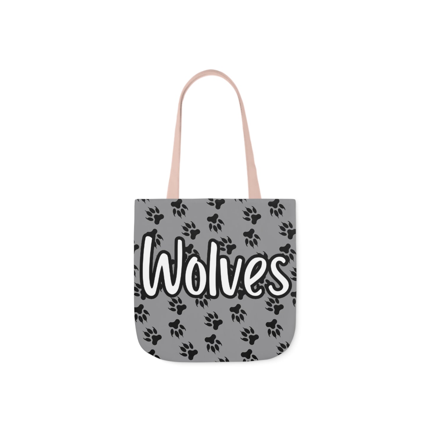 Sports Team Gray Canvas Tote Bag, 5-Color Straps - Wolves