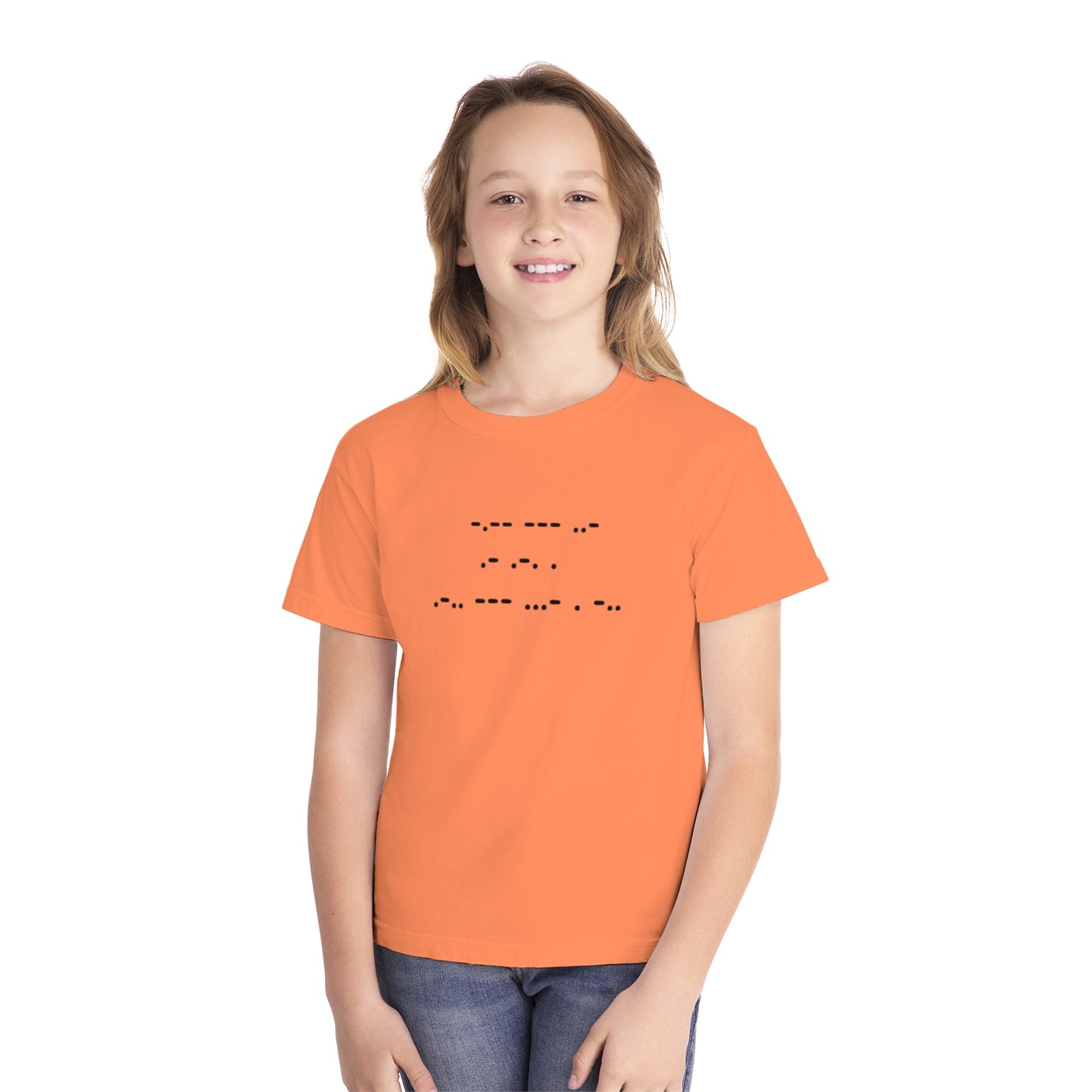 Youth Midweight Tee - "You Are Loved" in Morse Code