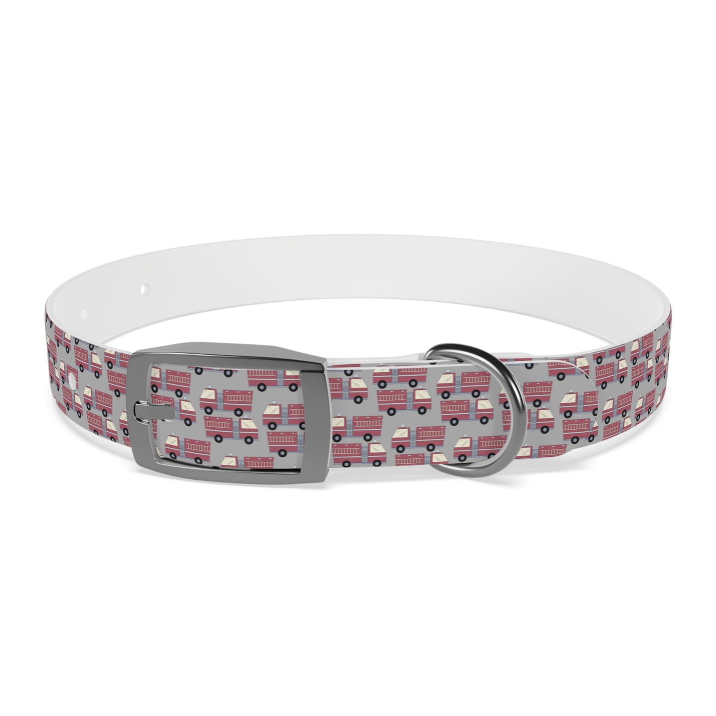 Dog Collar - Fire Trucks - Gry