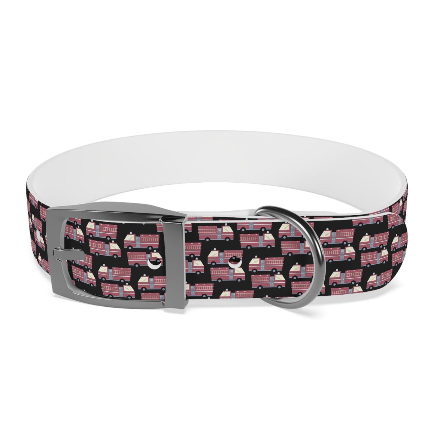 Dog Collar - Fire Trucks - Blk