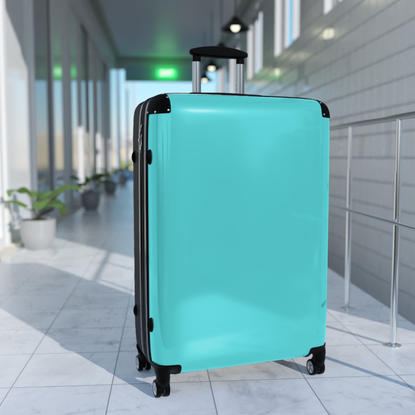 90's Inspired Mix & Match Suitcase - Windbreaker Teal