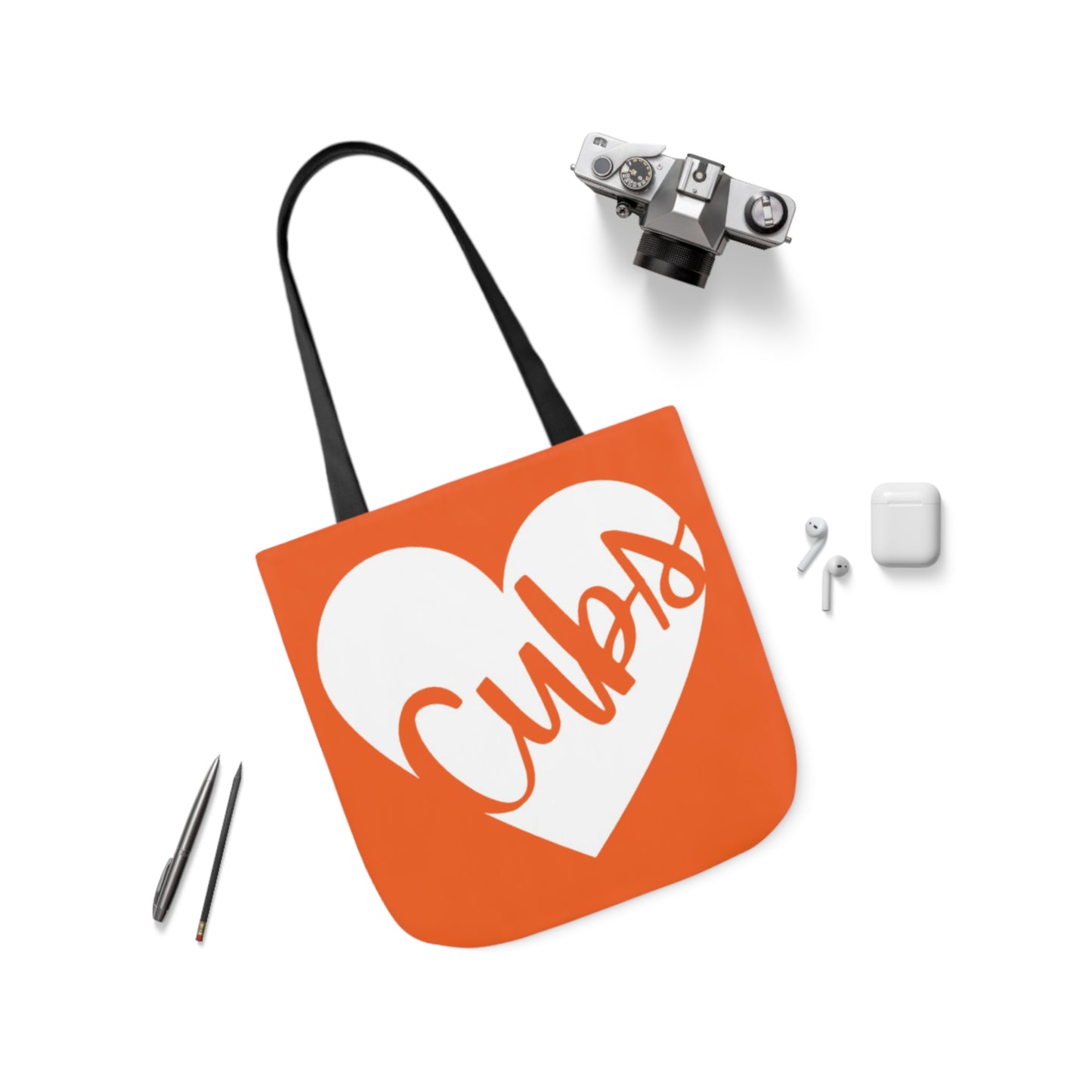 Generic Team Orange Canvas Tote Bag, 5-Color Straps - Cubs