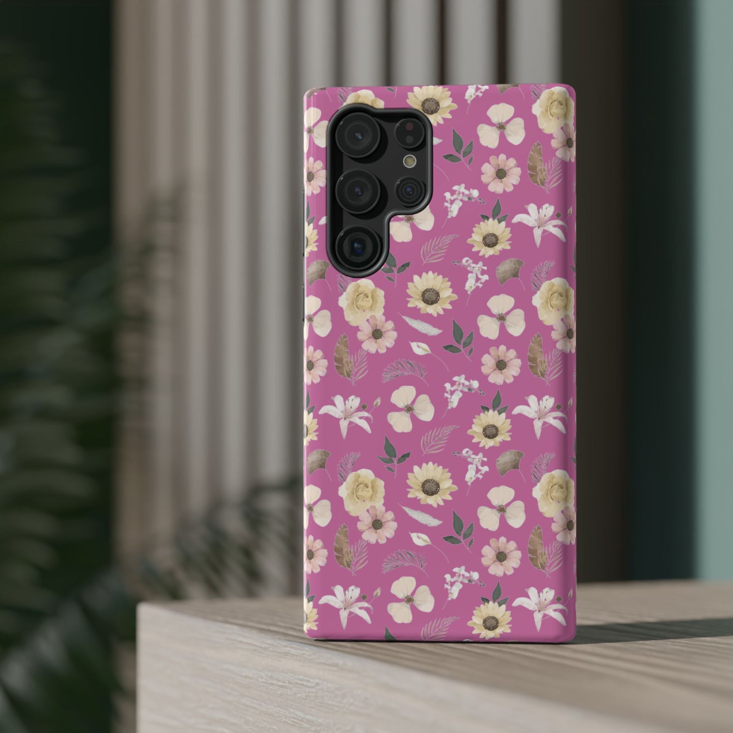 Phone Case - Impact-Resistant - Flower Child Multi & Pink