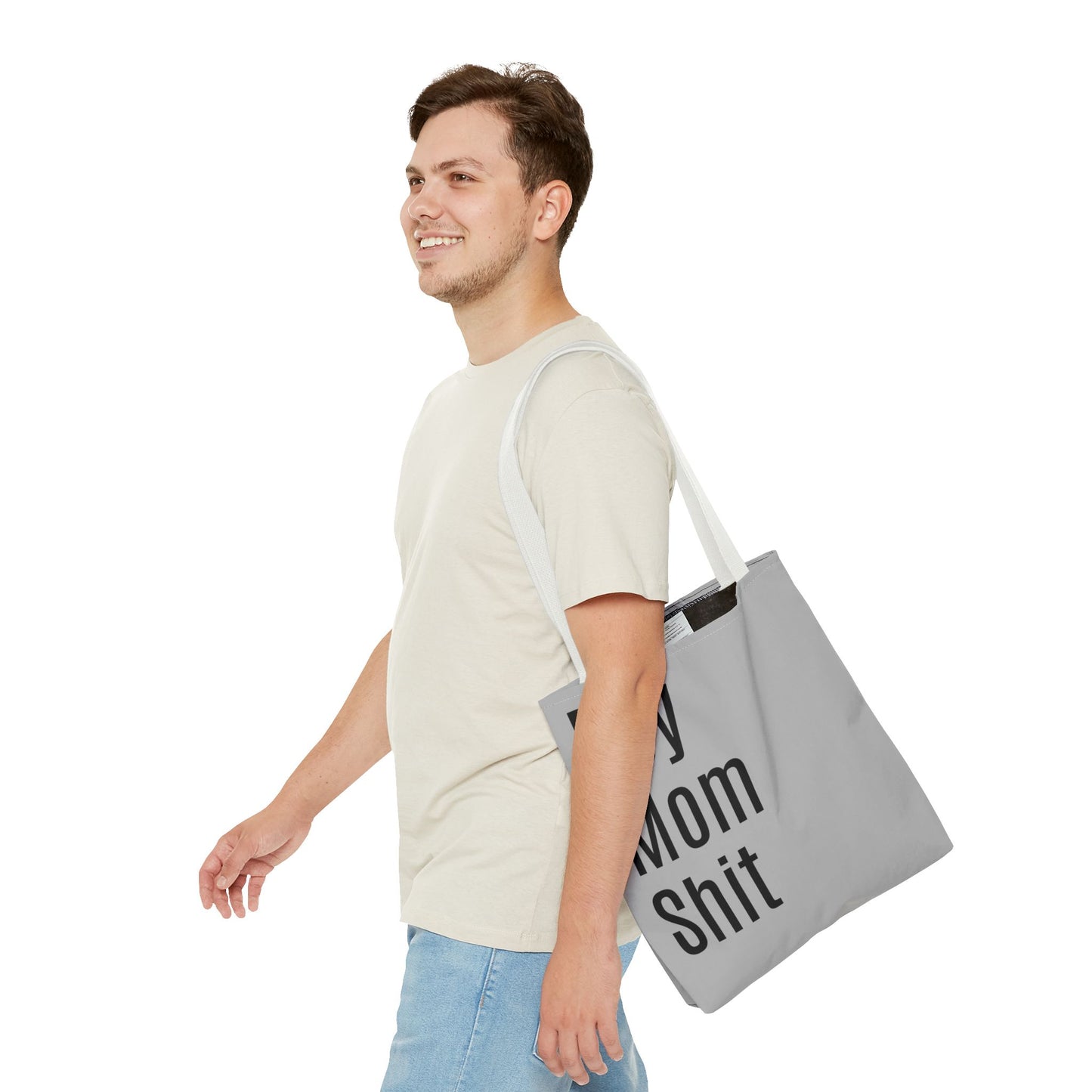 Boy Mom Shit Versatile Tote Bag (AOP) - Lt Gray