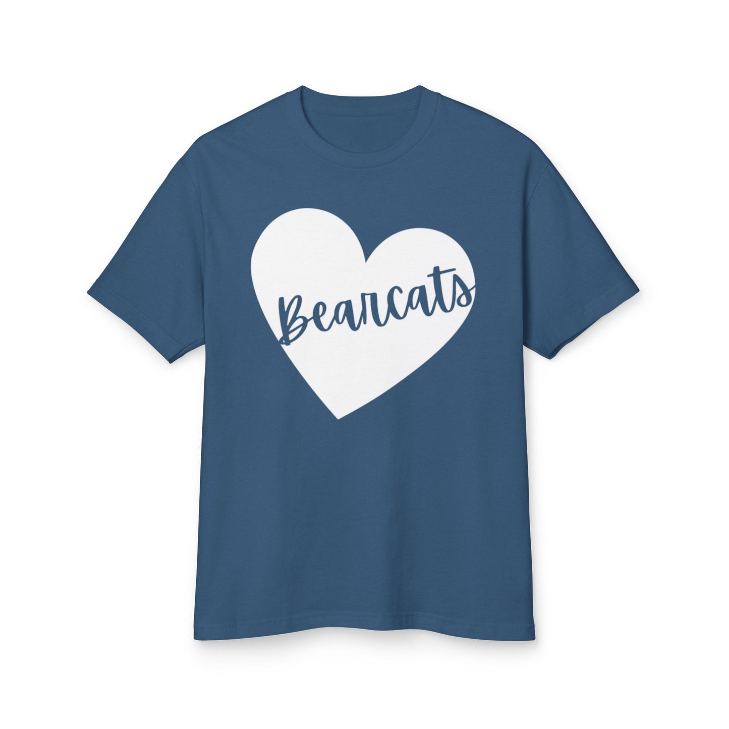 Generic Team Cotton Tee Mid-Length Short Sleeves - Bearcats Heart