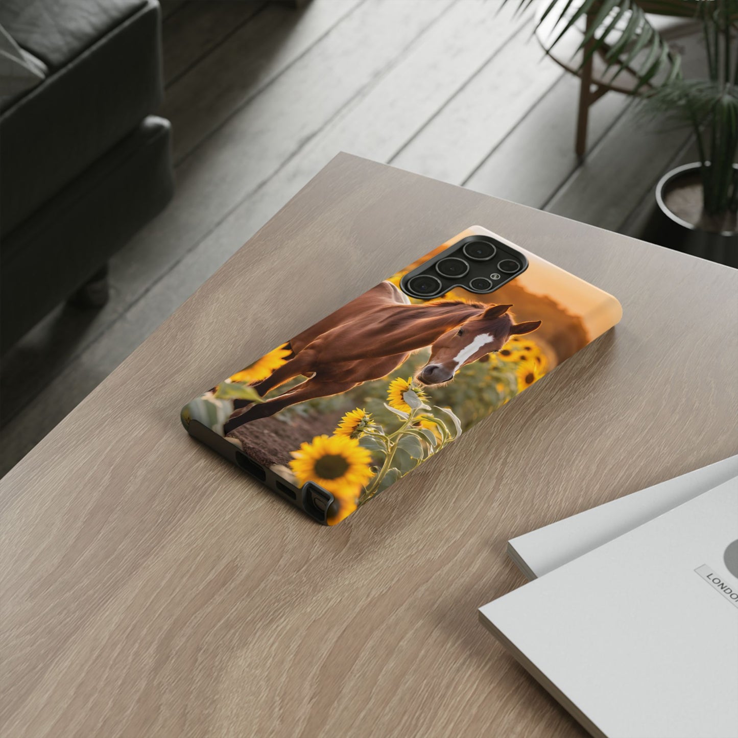 Phone Case - Tough Case - Sunflower Horse