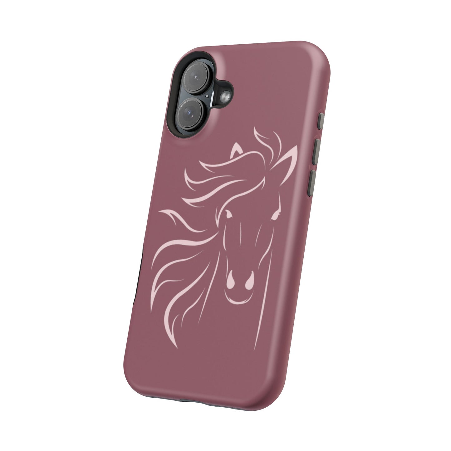 Phone - Magnetic Tough Cases - Pink Horse Outline