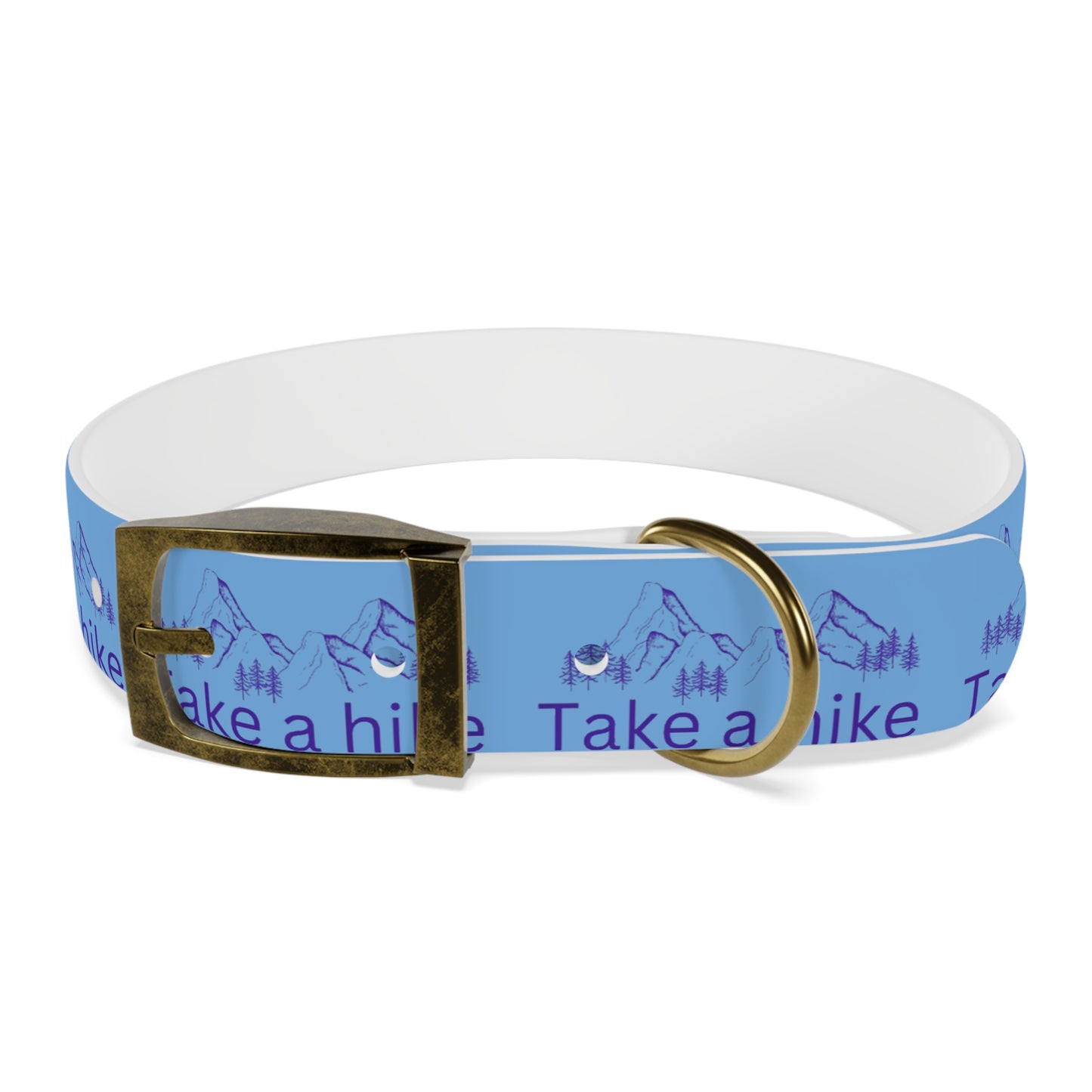 Take a Hike Dog Collar - Teal and Purple