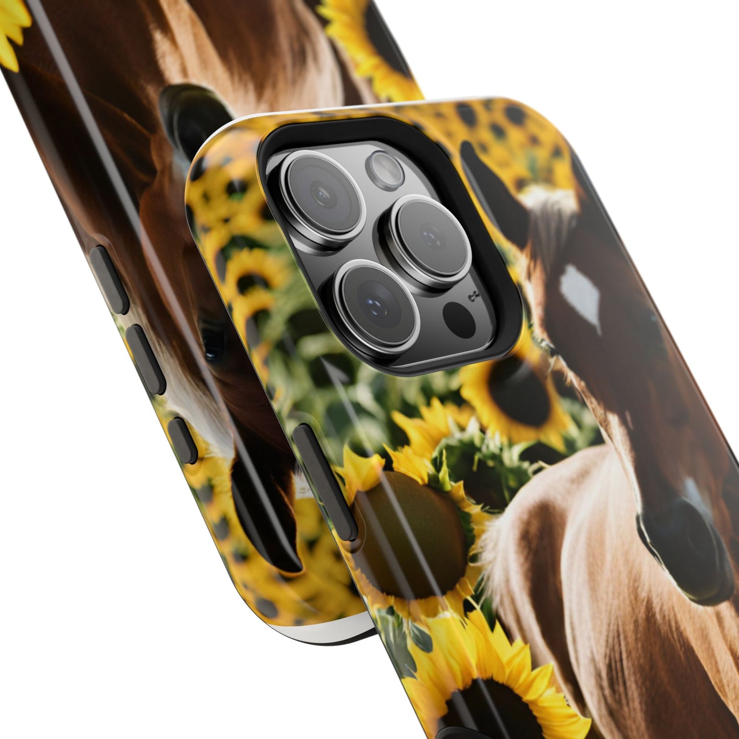 Phone Case - Impact-Resistant - Horse Sunflowers 2