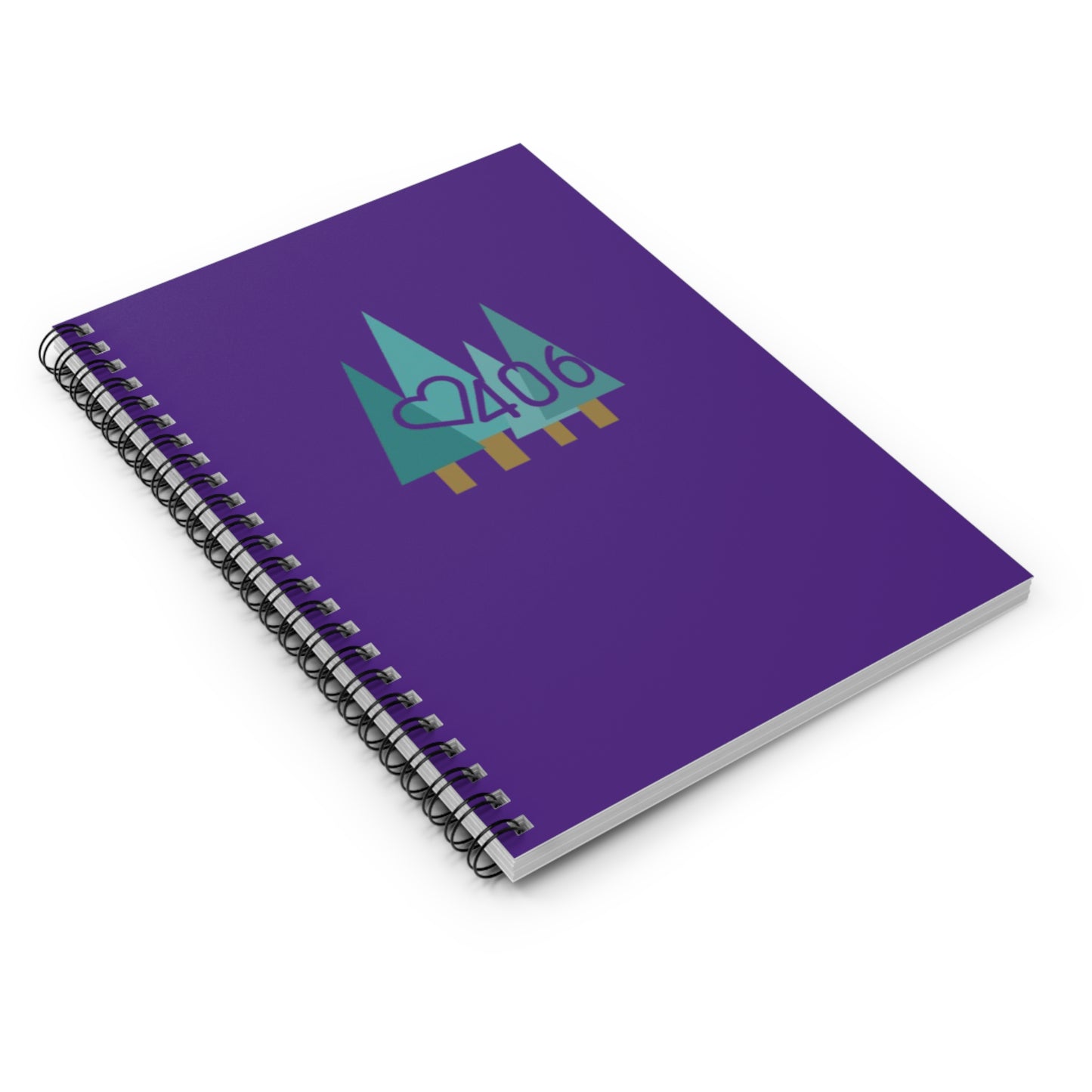 ITS406 Design Stationary Notebook Ruled Line - Purple Trees