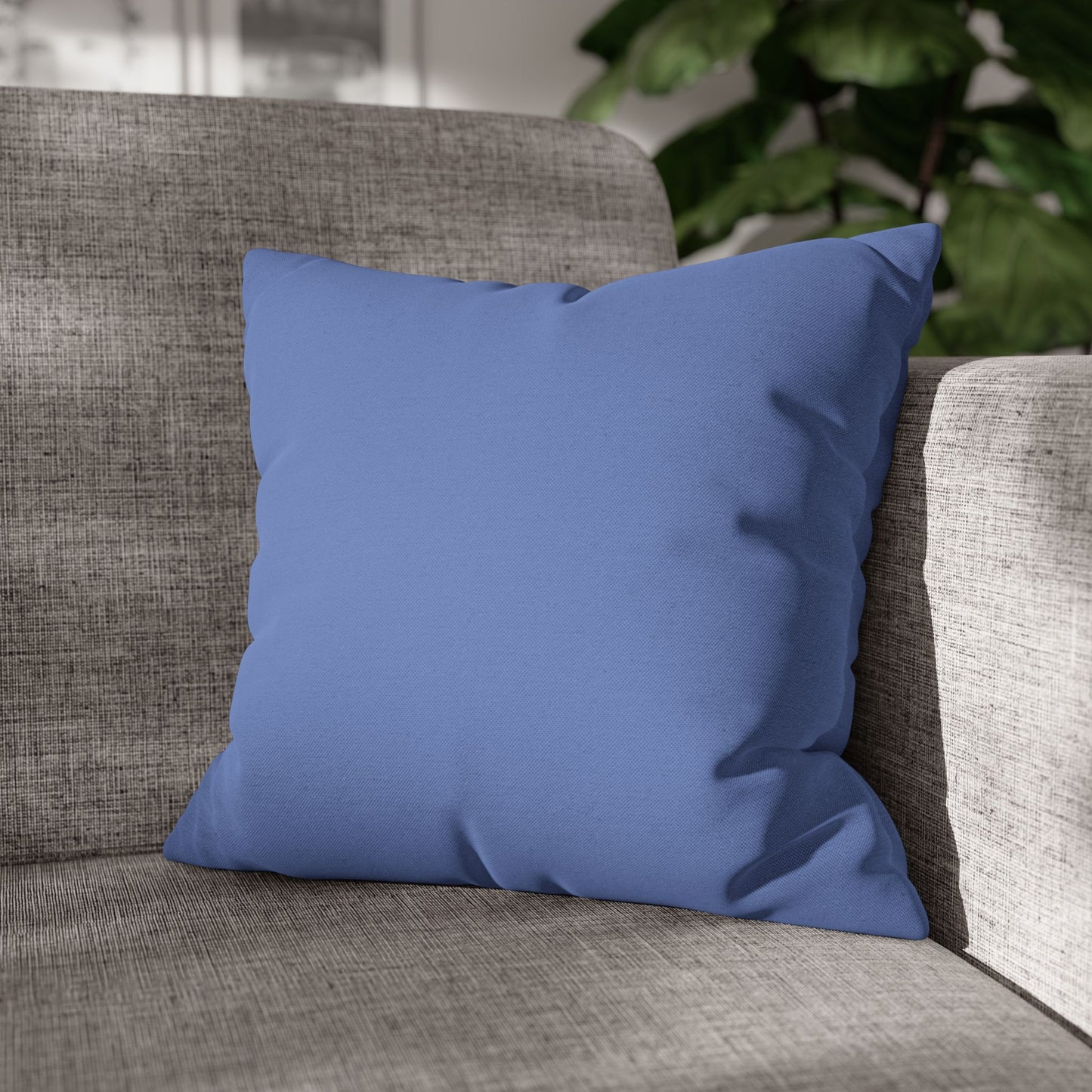 Spun Polyester Square Pillowcase - Almost Denim