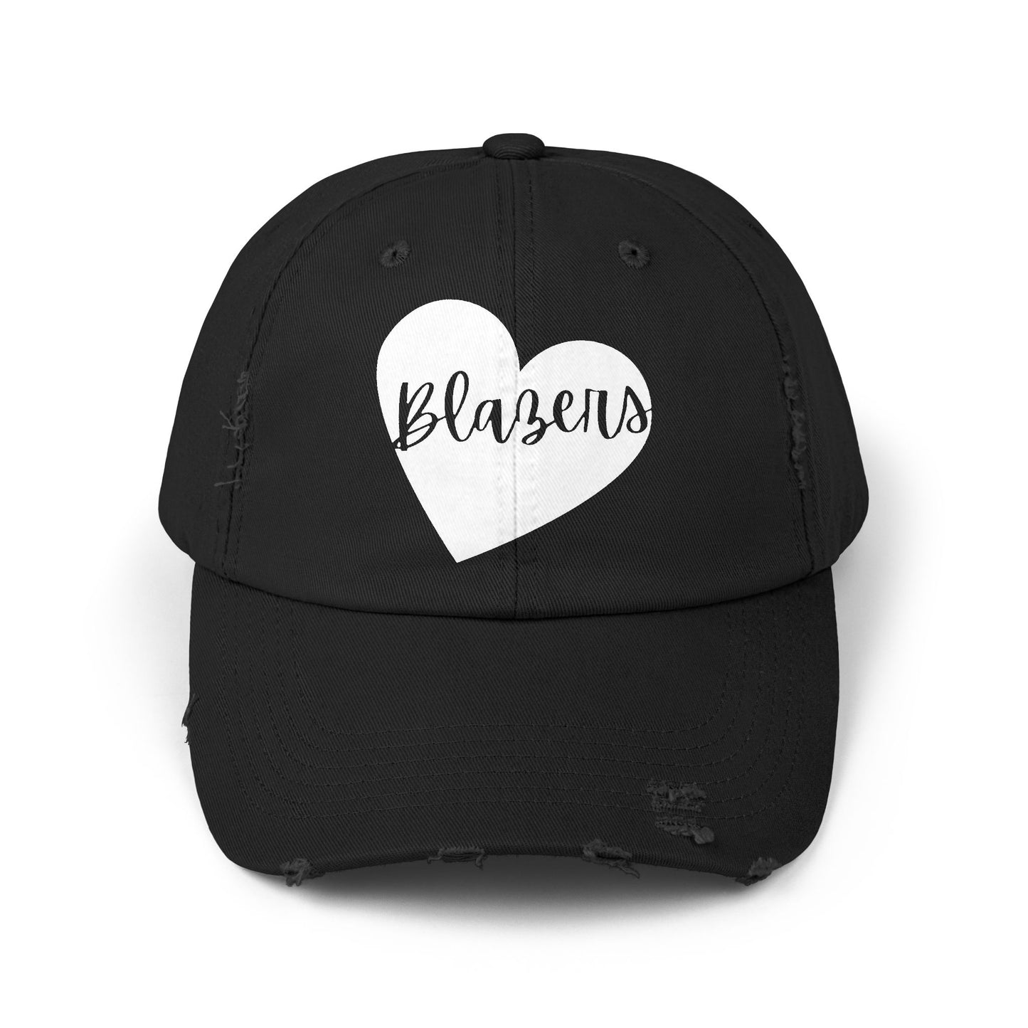 Generic Team Distressed Cap - Blazers Heart