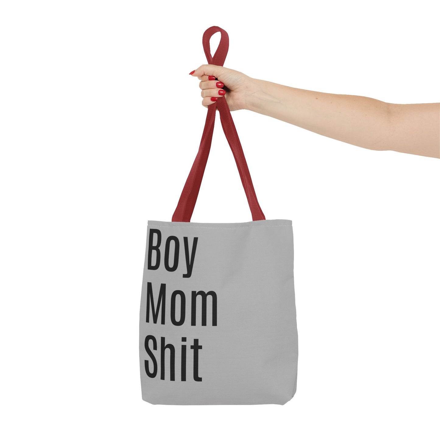 Boy Mom Shit Versatile Tote Bag (AOP) - Lt Gray