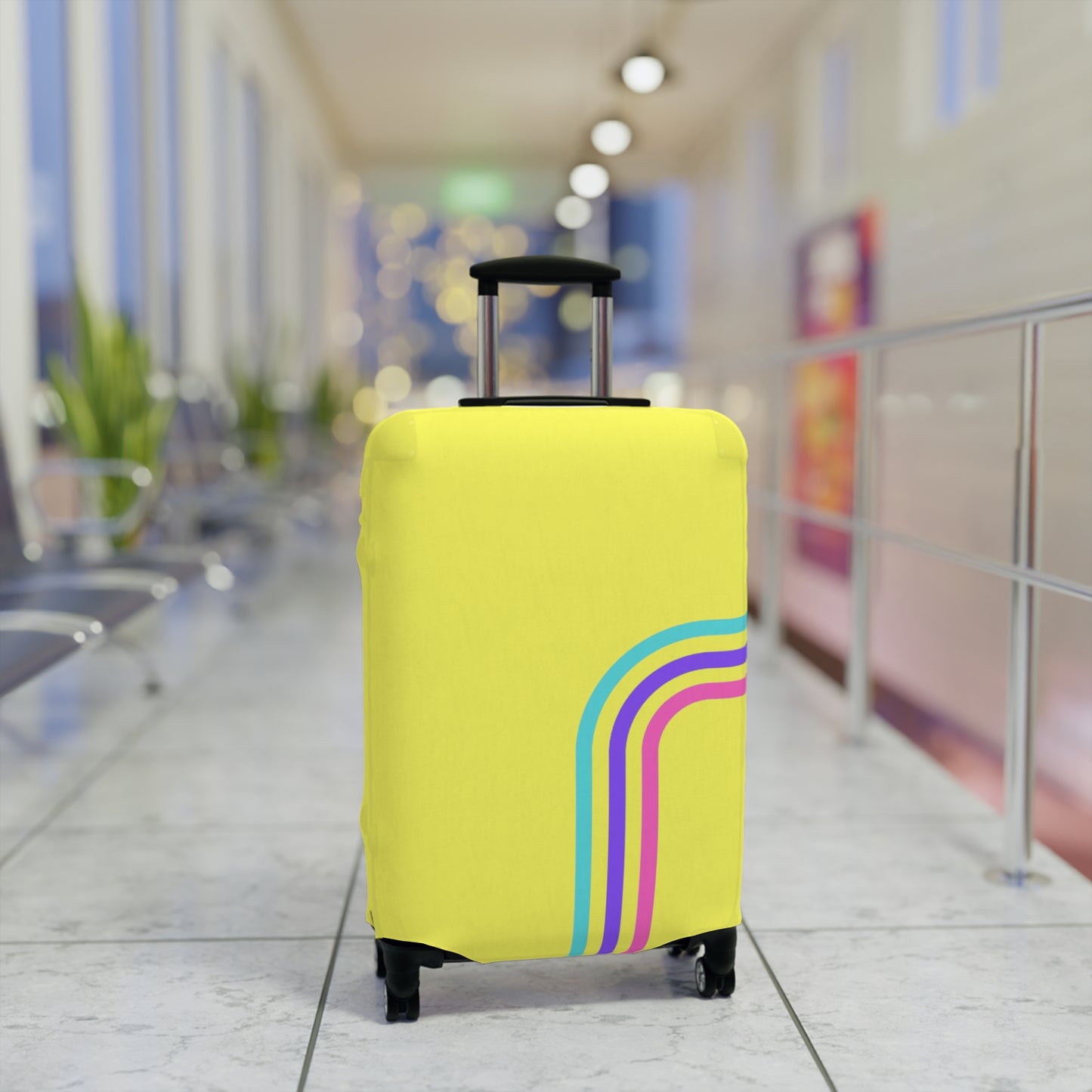 90's Inspired Luggage Cover - Banana Multicolor