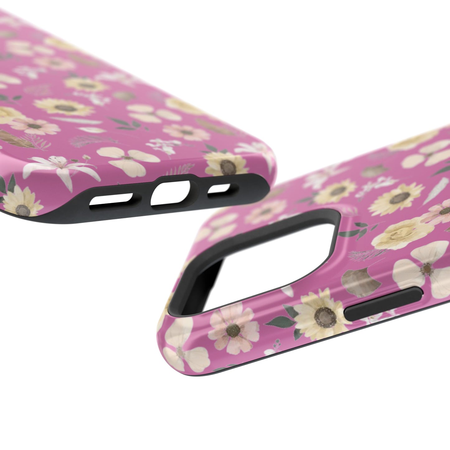 Phone Case - Impact-Resistant - Flower Child Multi & Pink