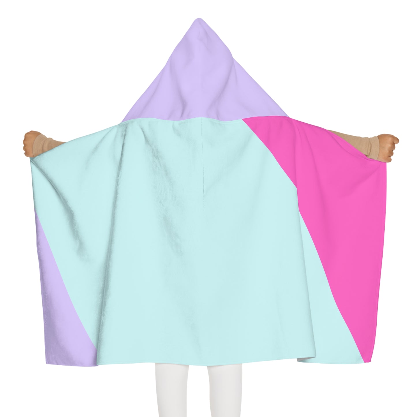 90's Vibes Youth Hooded Towel - Minty Hot Pink