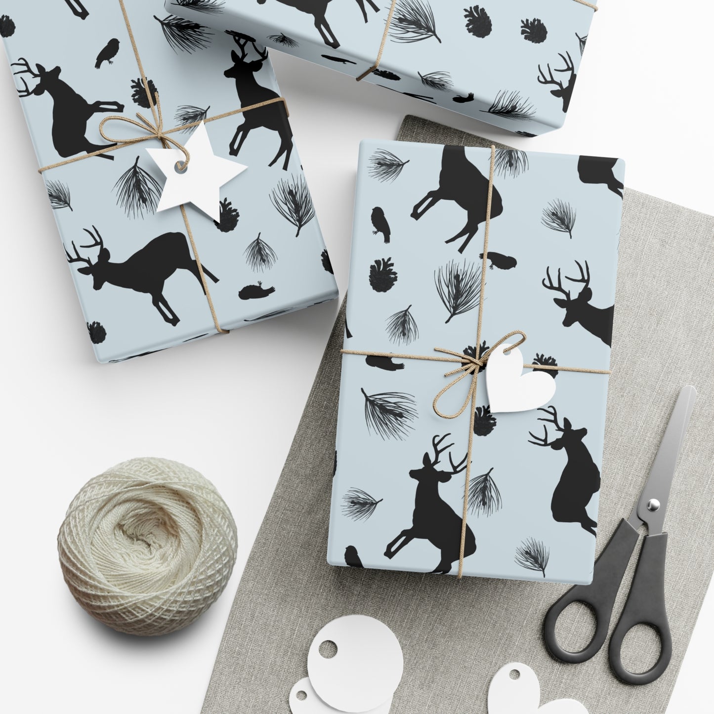 Gift Wrap Papers - Ice Blue Deer