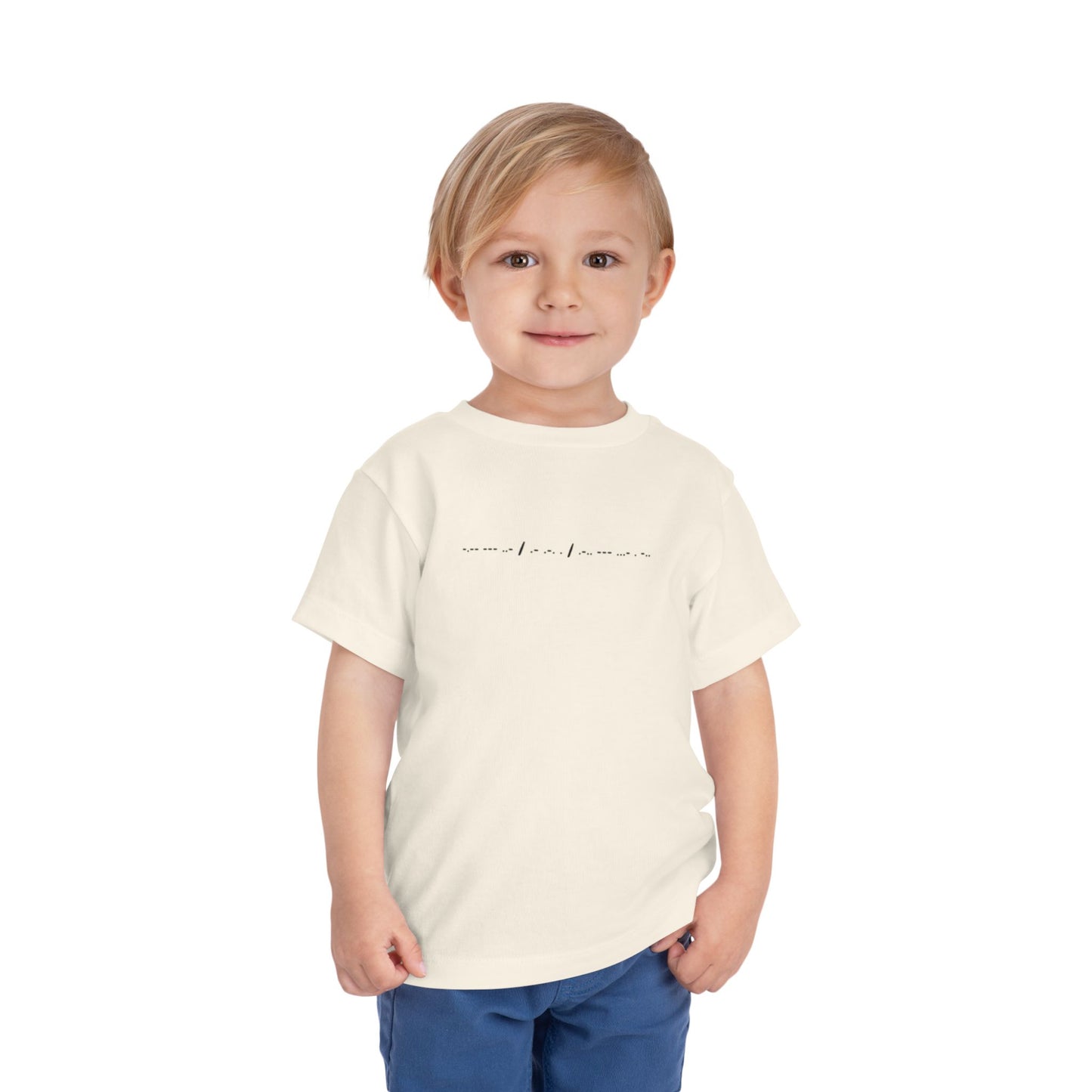 Toddler Tee - "You Are Loved" Morse Code - Short Sleeve