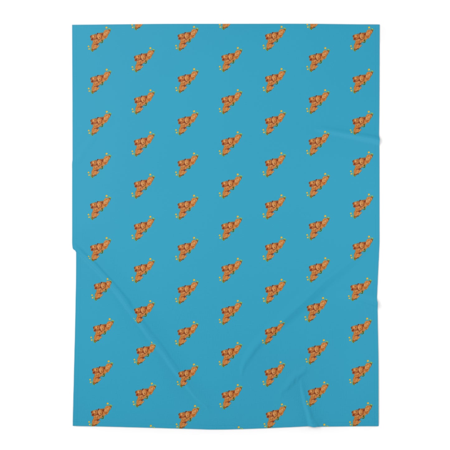 Mountain Baby Swaddle Blanket - Turquoise Twin Bears