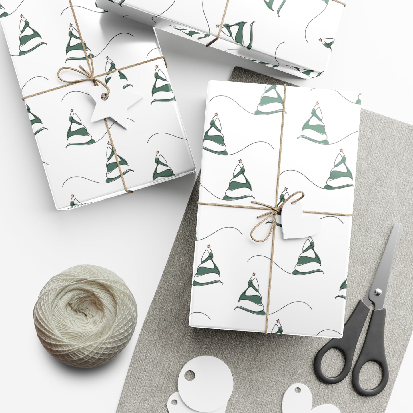 Gift Wrap Papers - Snow Hill Trees