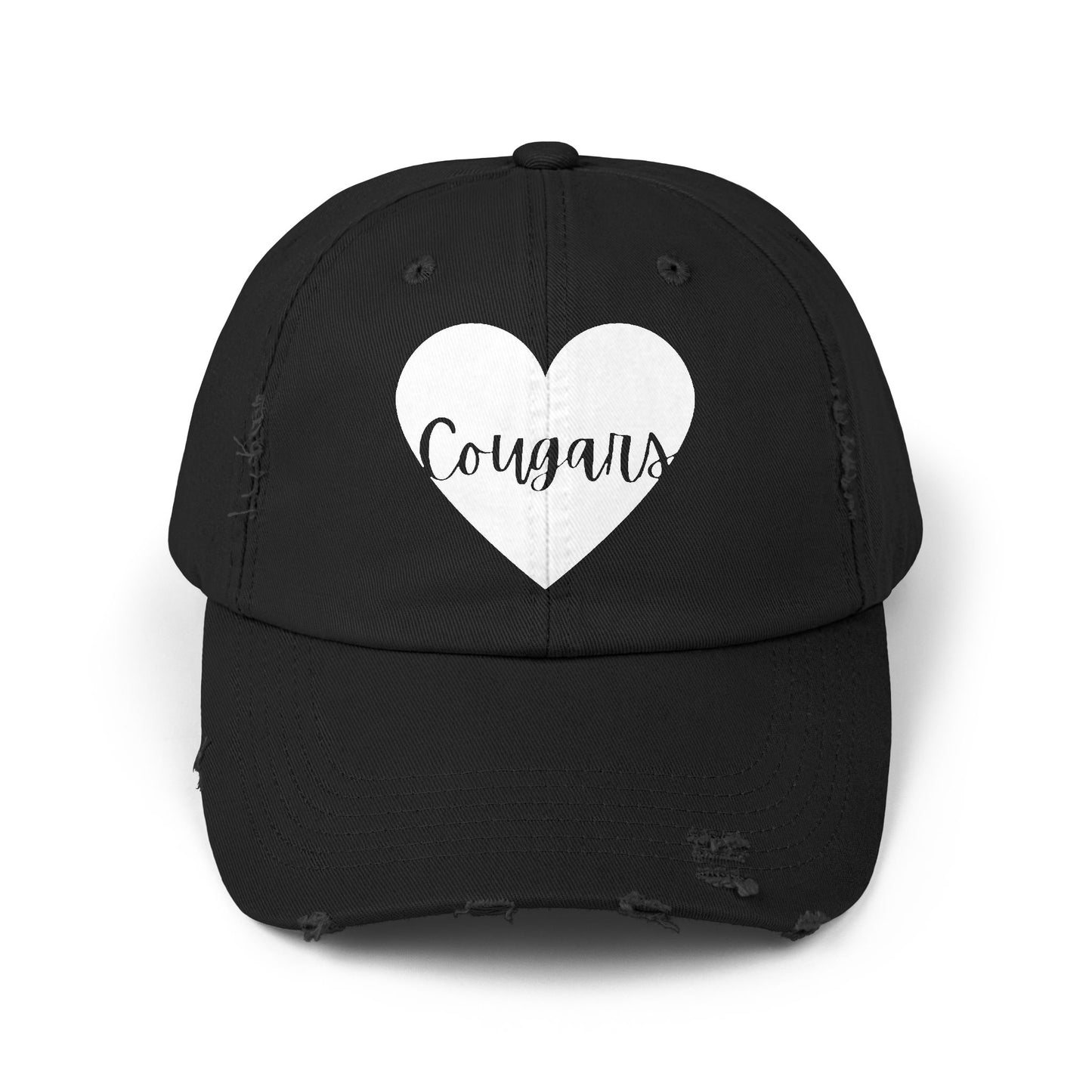 Generic Team Distressed Cap - Cougars Heart