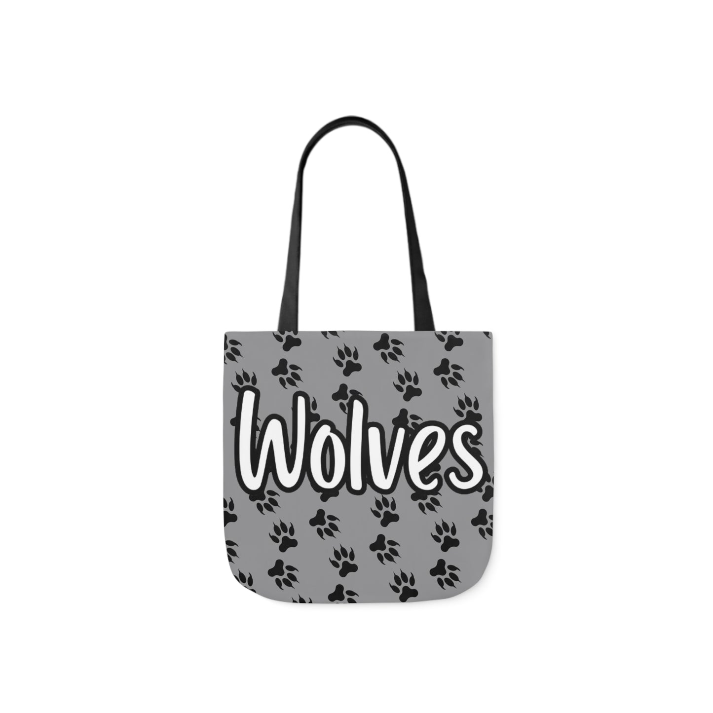 Sports Team Gray Canvas Tote Bag, 5-Color Straps - Wolves