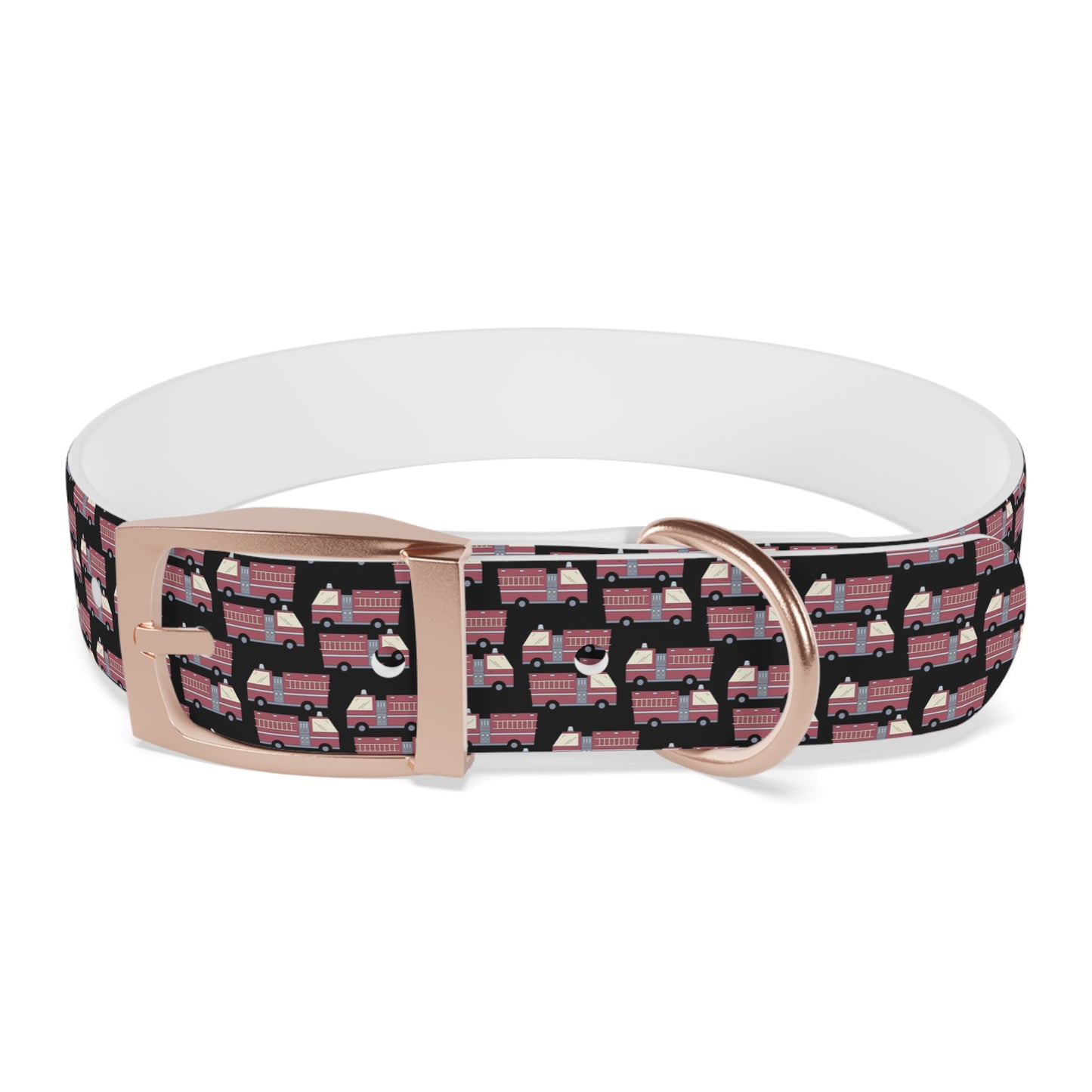 Dog Collar - Fire Trucks - Blk